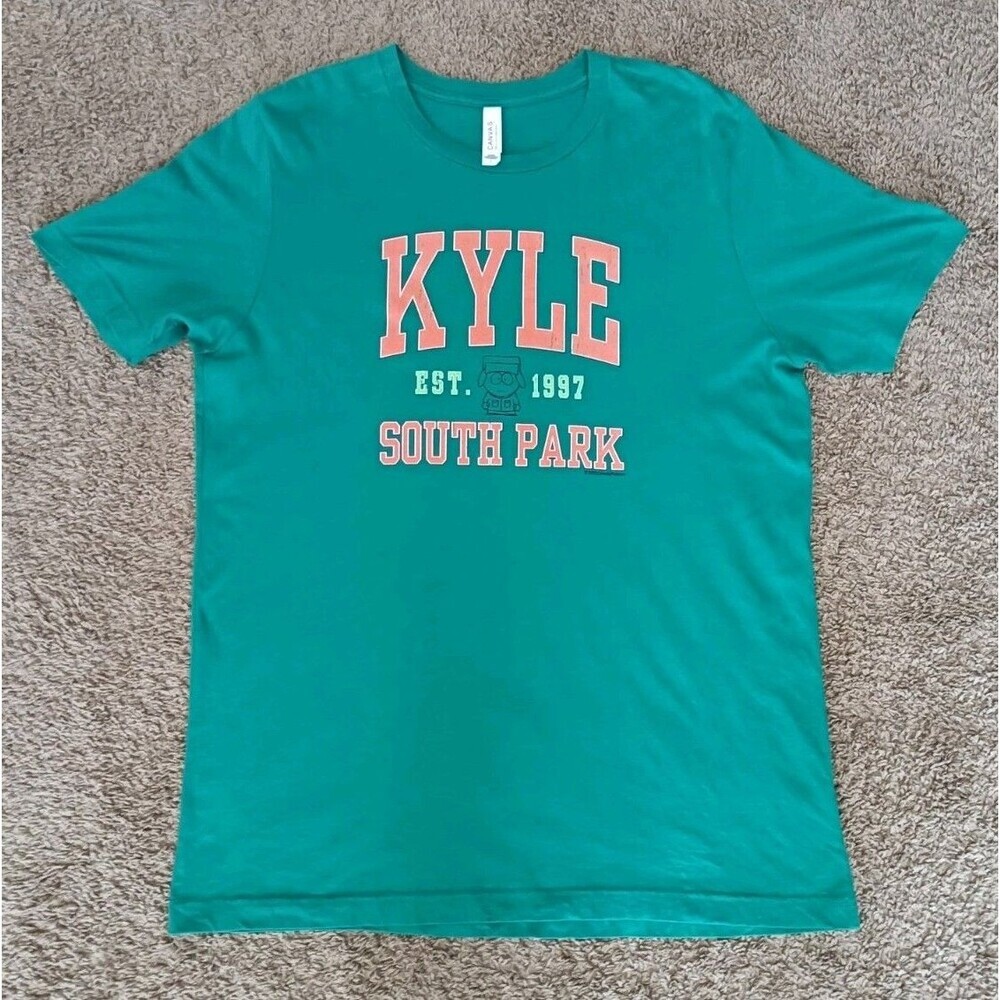 South Park T-Shirt Men’s Large Green Short Sleeve